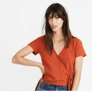 Madewell Texture And Thread Wrap Tyed Top